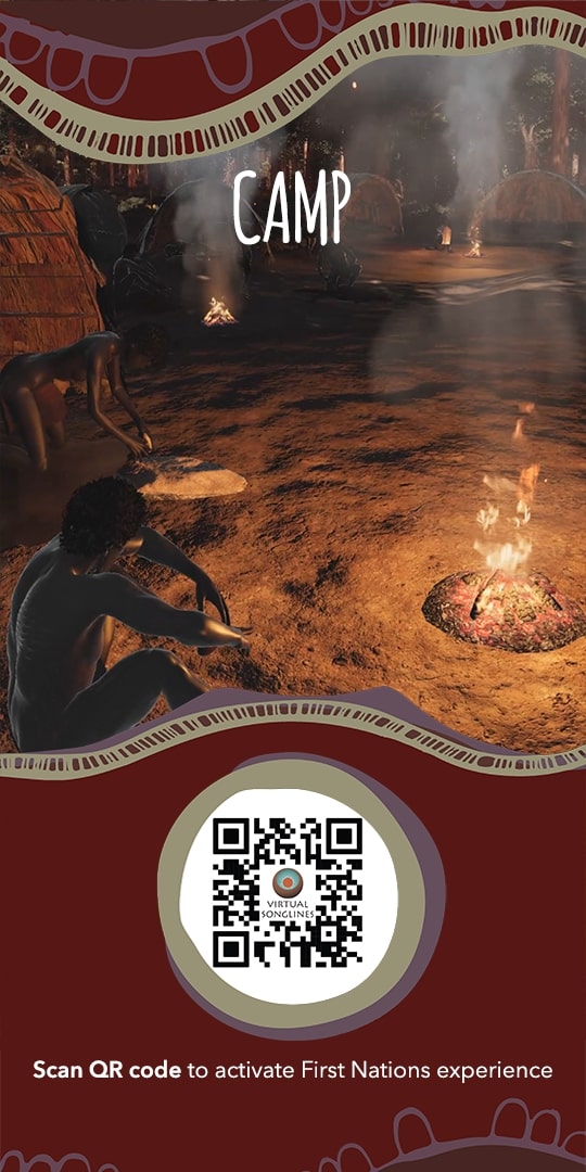 Camp image with QR code