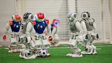 300 robot football teams compete for the annual RoboCup at ICC Sydney