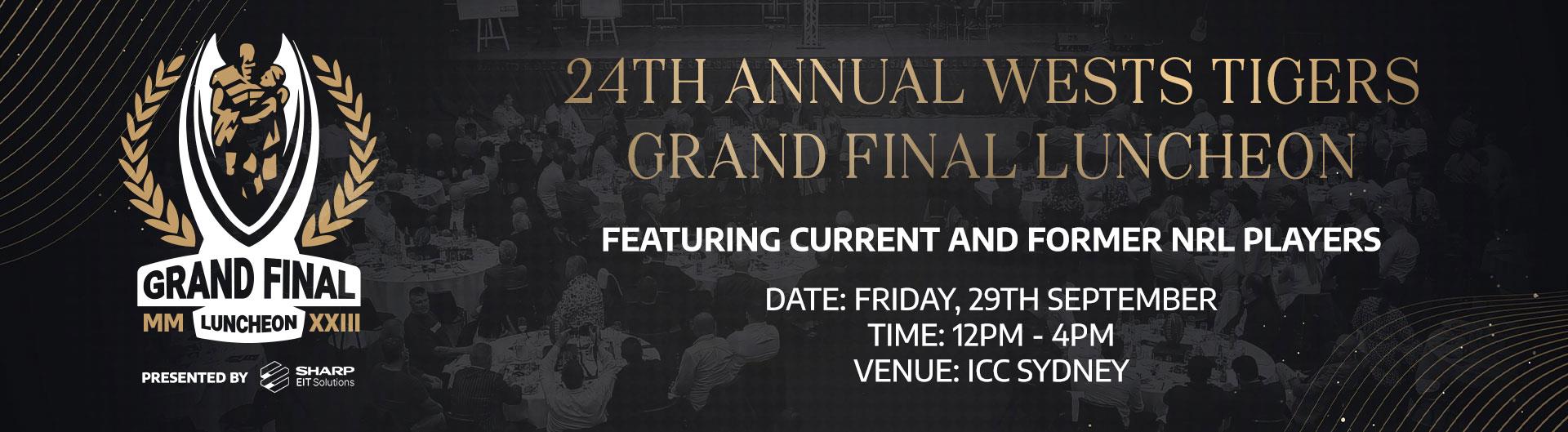 West Tigers Grand Final Luncheon is coming to ICC Sydney on 29 September 2023.