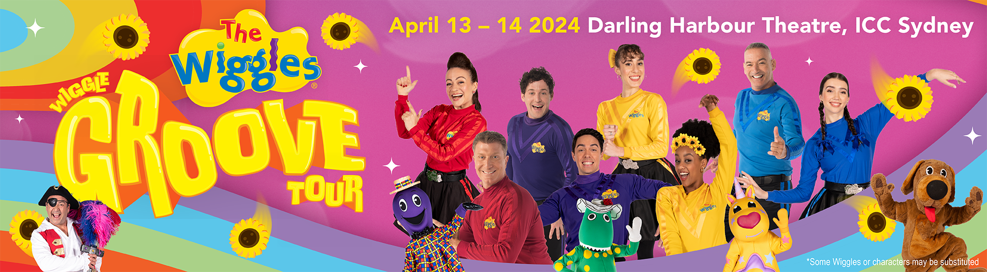 The Wiggles - Wiggle GROOVE is coming to ICC Sydney's Darling Harbour Theatre on Saturday 13 - Sunday 14 April 2024.