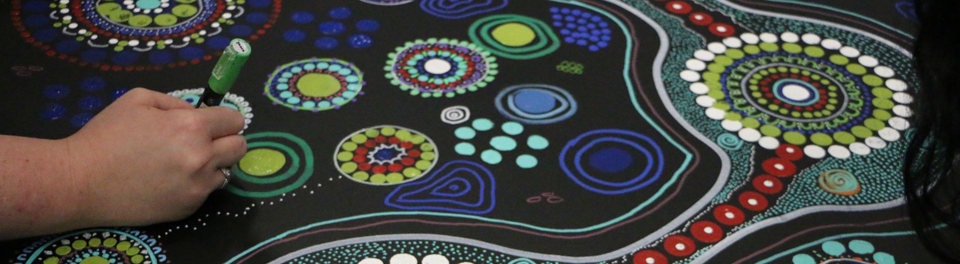 Connections, a First Nations artwork made by ICC Sydney team members in collaboration with Dalmarri.