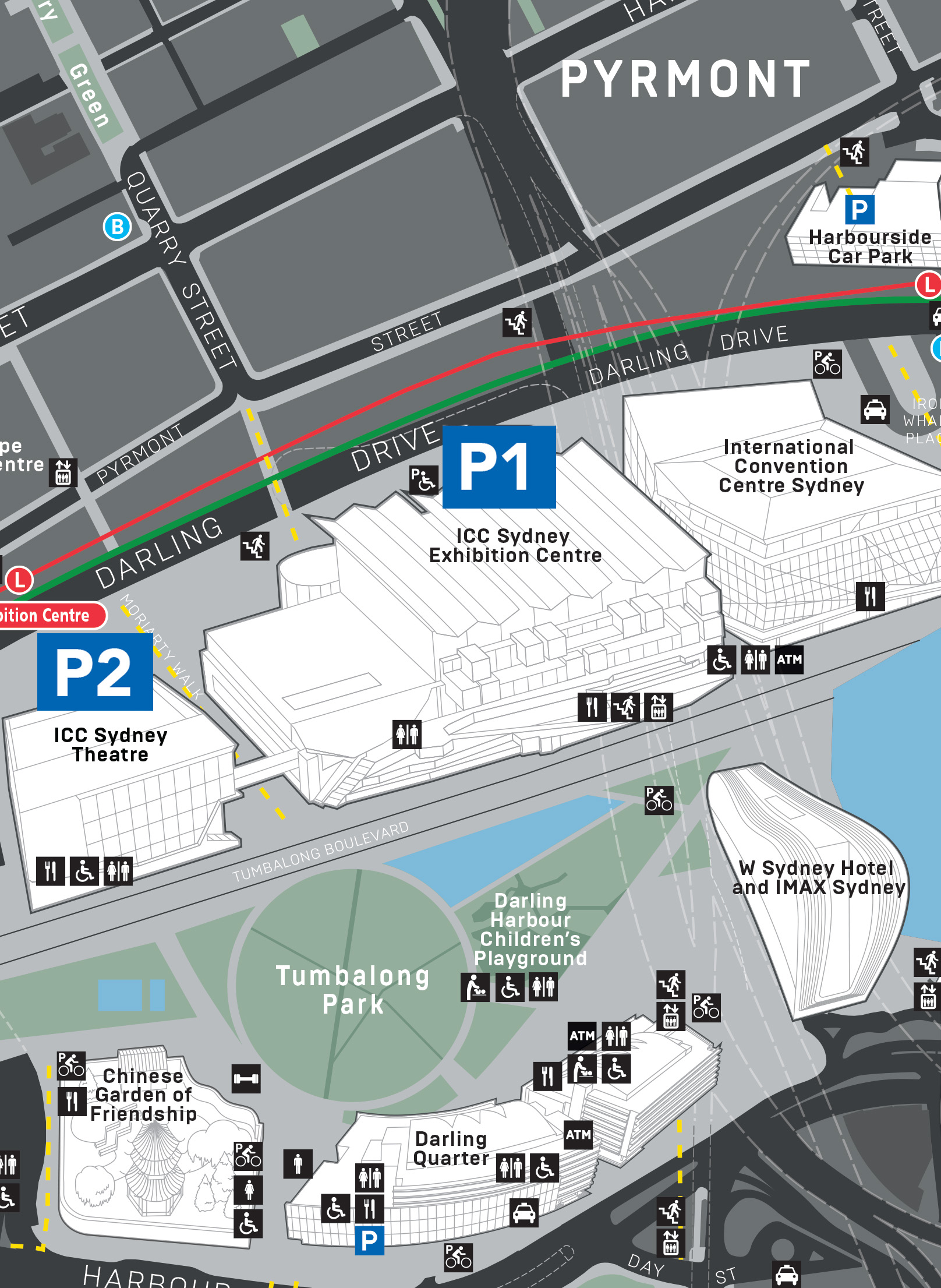 ICC Sydney Parking Map