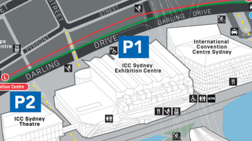 ICC Sydney Parking Map 3D Tile