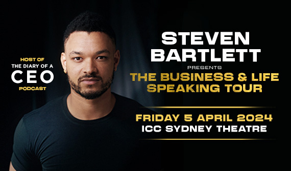 Steven Bartlett presents: The Business & Life Speaking Tour opens new tab