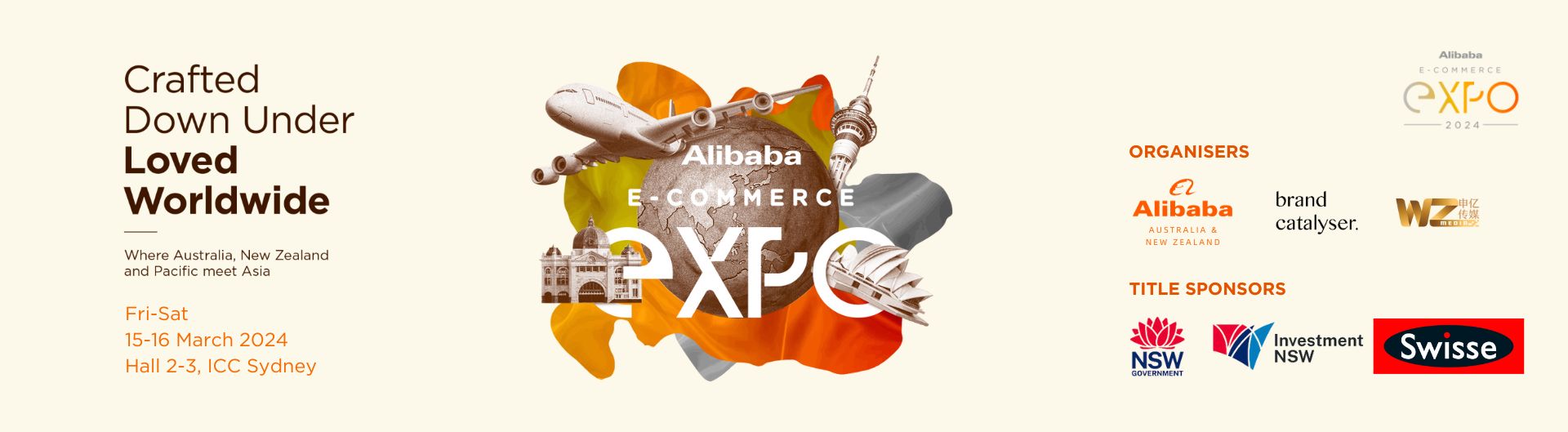 Alibaba E-Commerce Expo is coming to ICC Sydney on 15 to 16 March 2024.