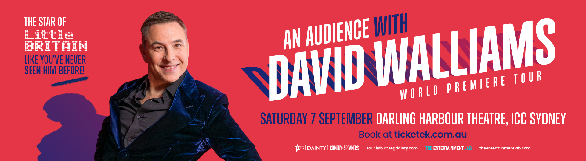David Walliams is coming to ICC Sydney on 7 September 2024.