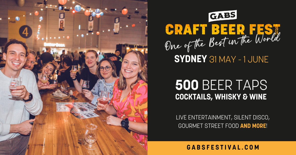 GABS Craft Beer Festival - Sydney is coming to ICC Sydney on 31 May to 1 June 2024.