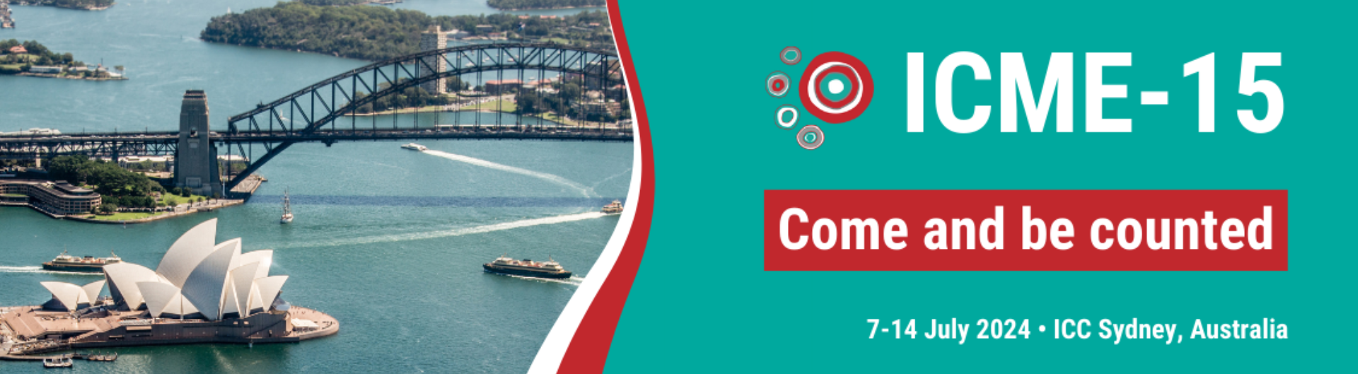 15th International Congress on Mathematics Education is coming to ICC Sydney on 7 to 14 July.