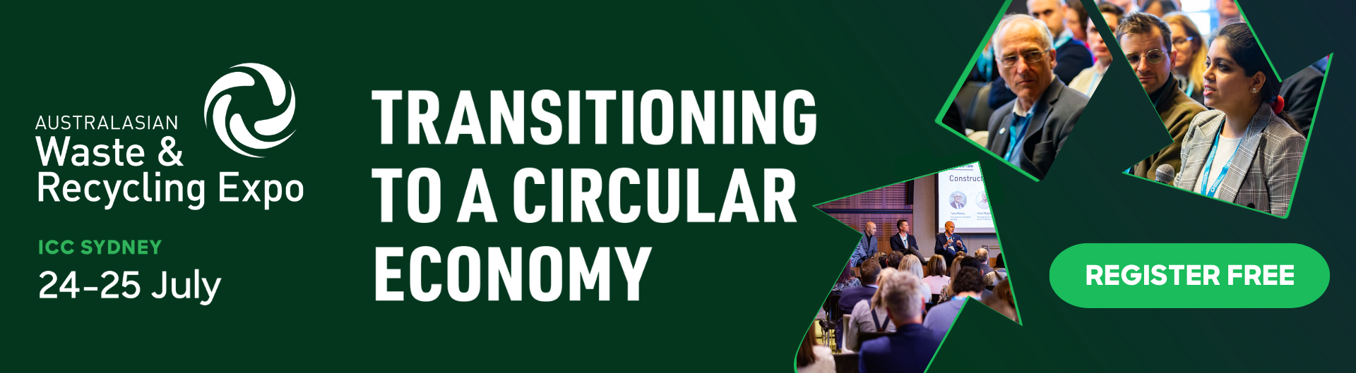 Waste and recycling expo, transitioning to a circular economy from 24-25 July