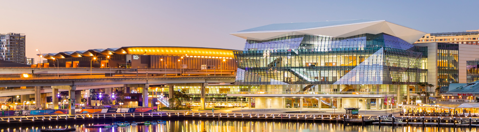 ICC Sydney's Convention Centre at Sunset