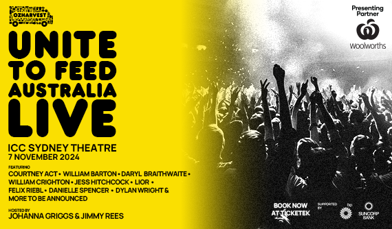 OzHarvest Unite to Feed Australia LIVE! opens new tab