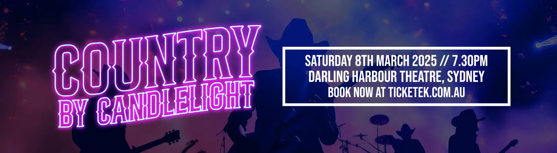 Country by Candlelight is coming to ICC Sydney's Darling Harbour Theatre on Saturday 8 March 2025.