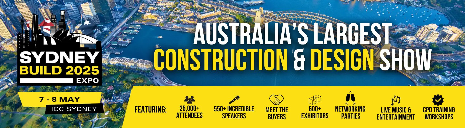 Sydney Build Expo is coming to ICC Sydney on 7 to 8 May 2025.