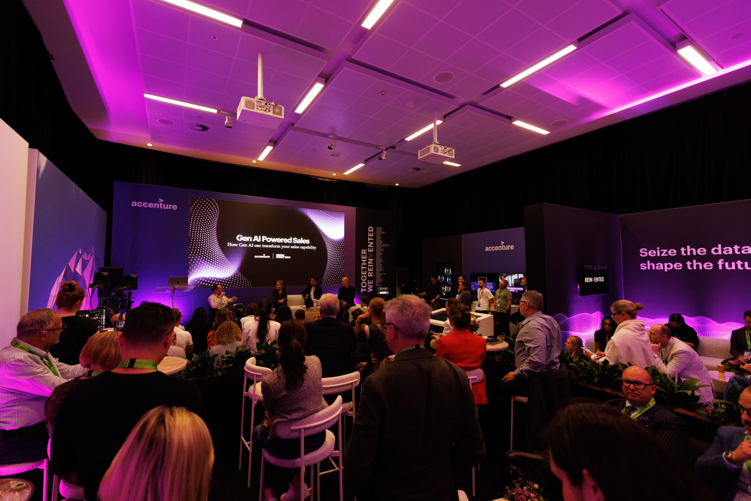 ICC Sydney Convention Centre room with pink lighting for sxsw