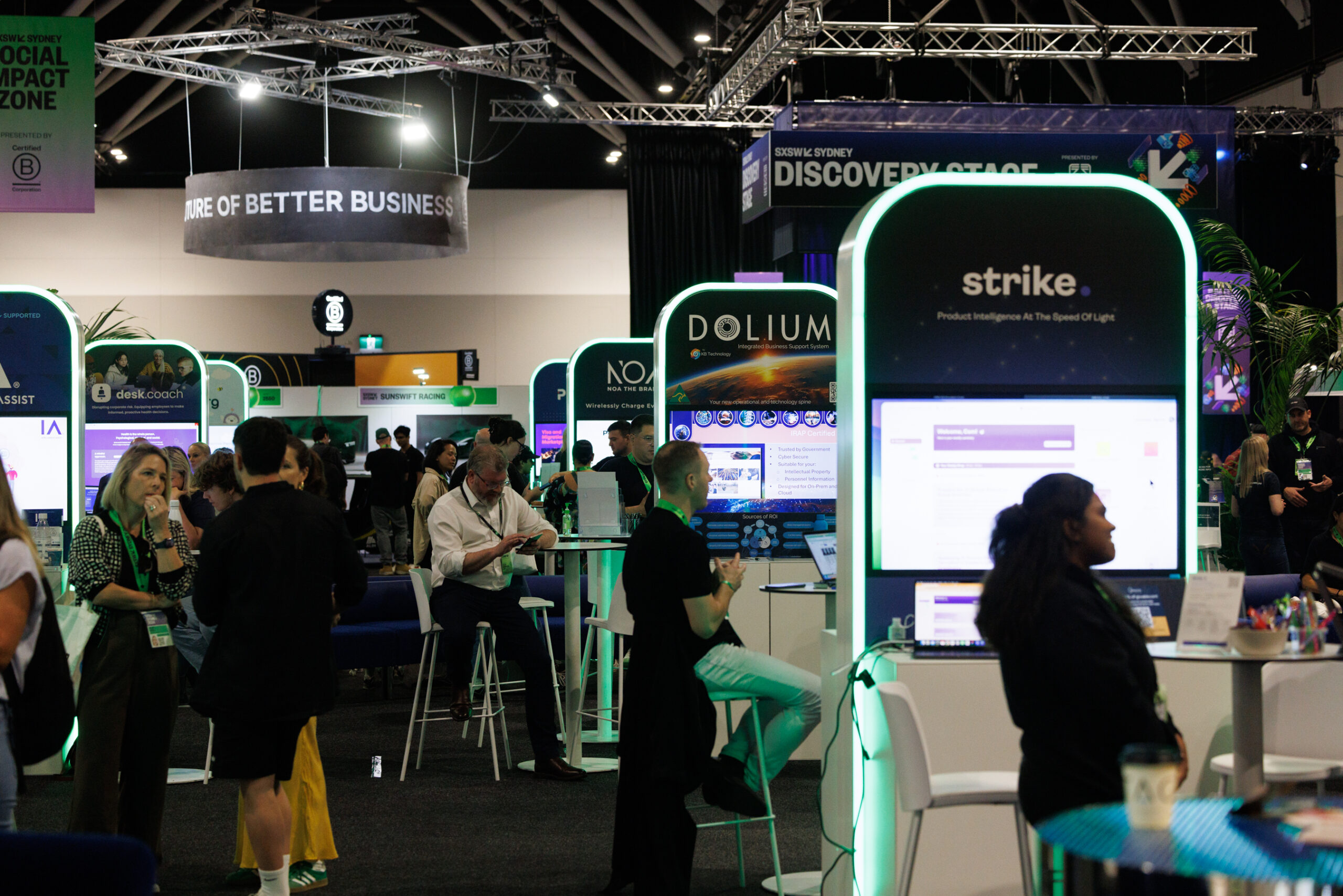 ICC Sydney Expo Hall with Green Stalls