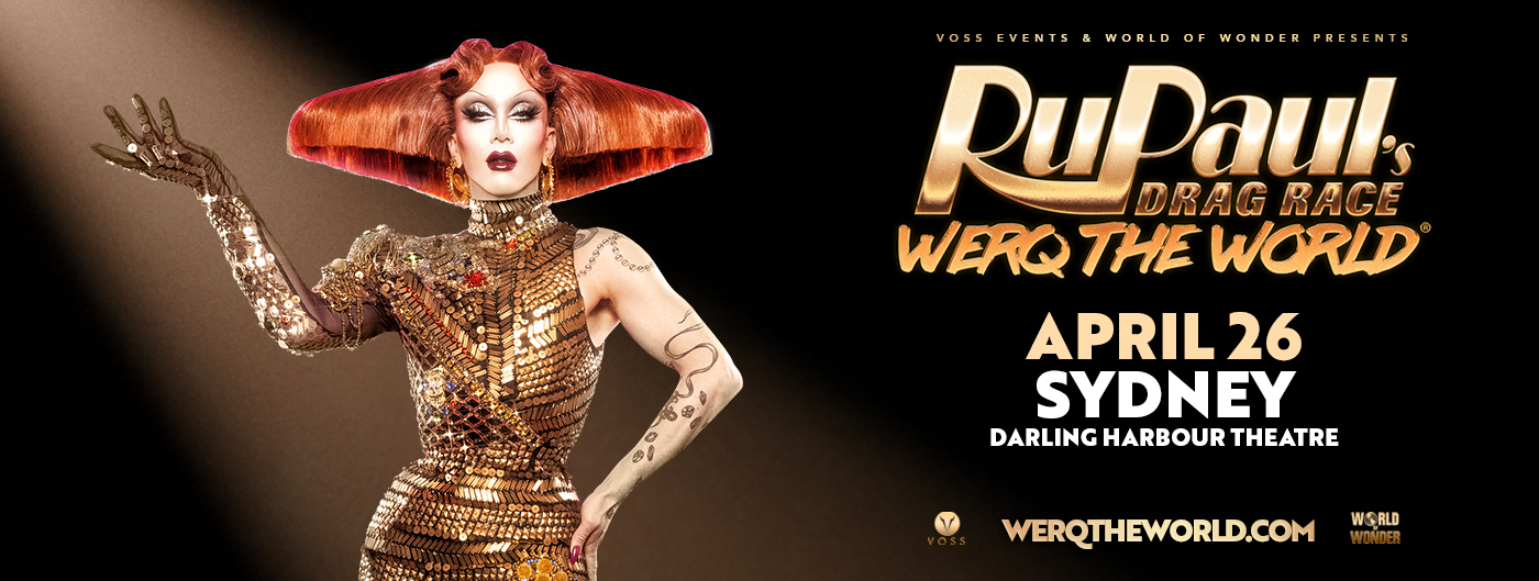 RuPaul's Drag Race Werq The World Tour is coming to Darling Harbour Theatre, ICC Sydney on 26 April 2025.