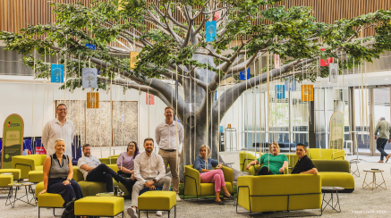 An indoor tree at ICC Sydney's Convention Centre.