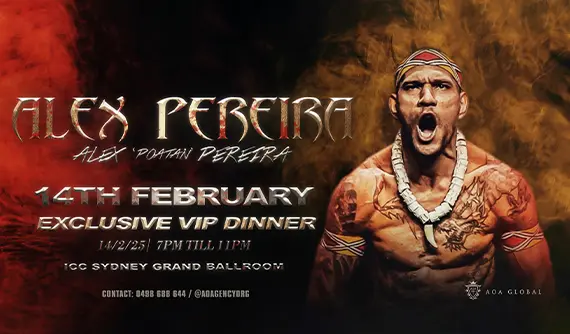 Alex Pereira VIP Dinner opens new tab