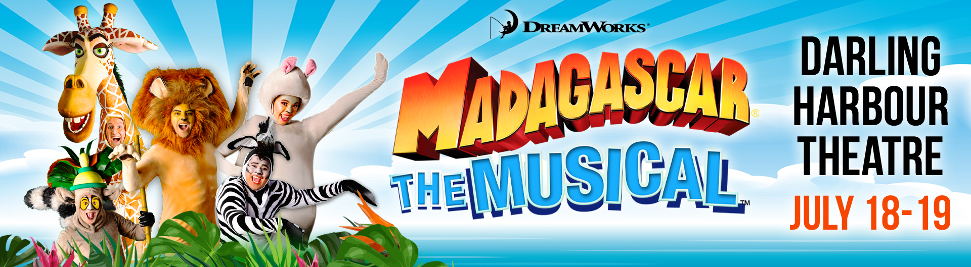 Madagascar the Musical is coming to Darling Harbour Theatre on 18-19 July 2025.