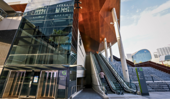 ICC Sydney's Exhibition Centre Access from Moriarty Walk.