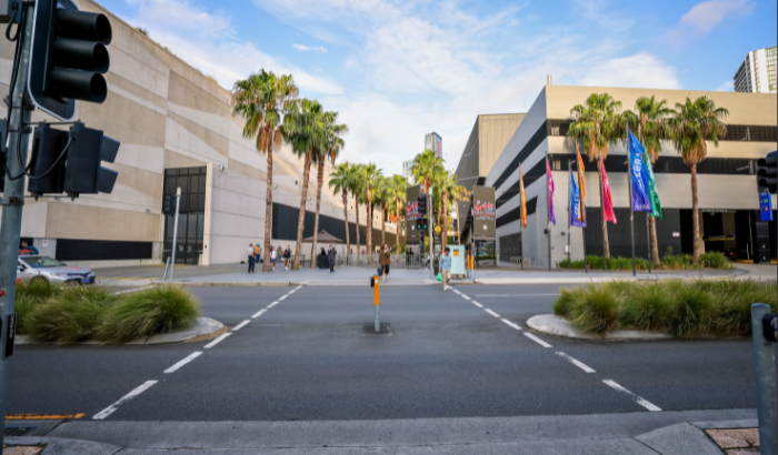 Exhibition Centre Light Rail Station, Pedestrian Crossing.