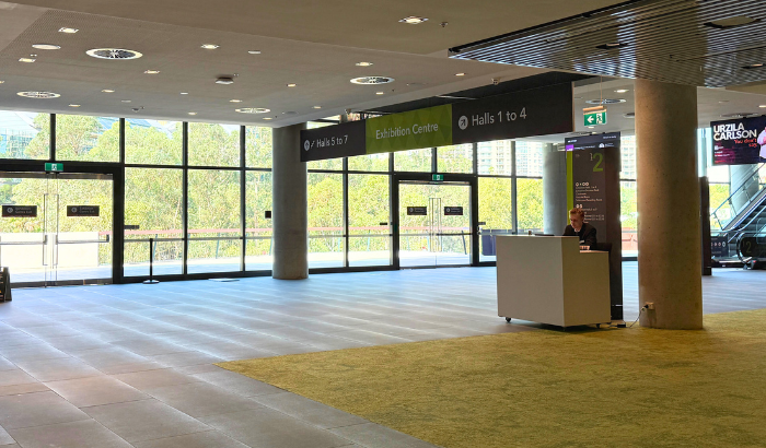 ICC Sydney Exhibition Centre Level 2 Foyer. 