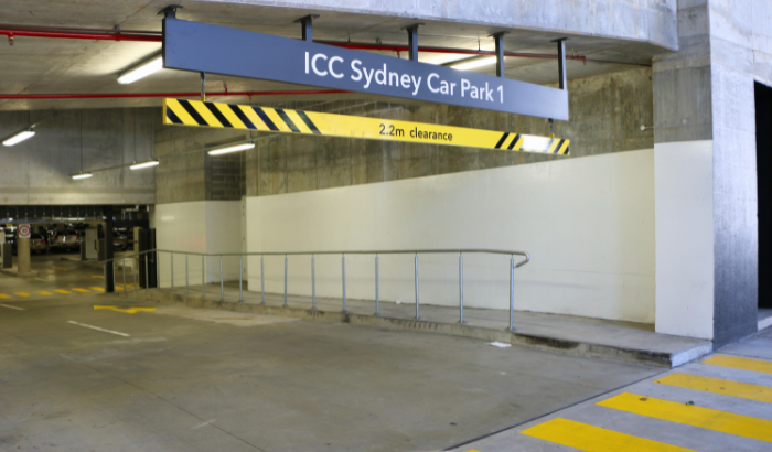 ICC Sydney Exhibition Car Park P1 Entrance.