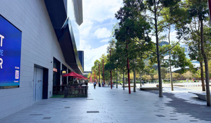 Tumbalong Boulevard close to ICC Sydney Theatre