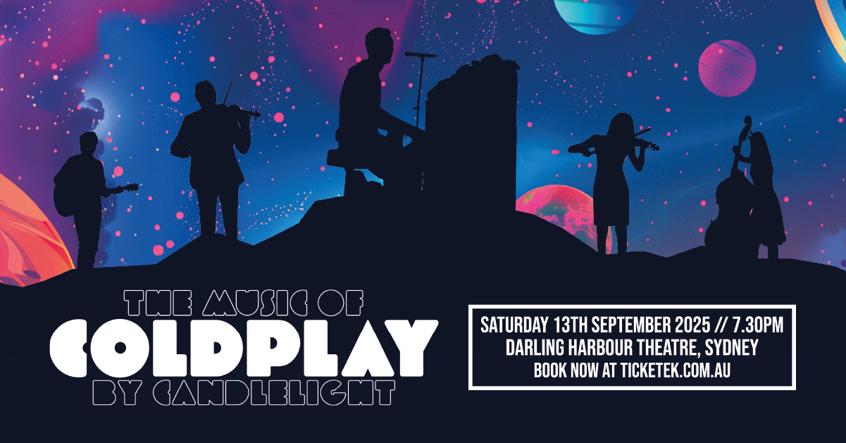 Coldplay by Candlelight is coming to Darling Harbour Theatre on 13 September 2025.