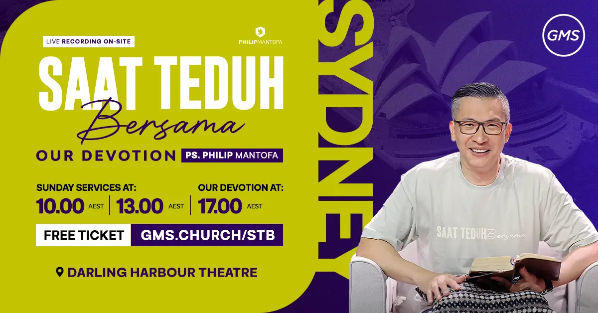 Saat Teduh Bersama our devotion. Sunday services at 10.00 AEST. Our devoation at 17.00 AEST.