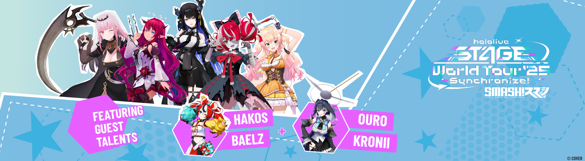 hololive STAGE World Tour '25 ~Synchronise!~ is coming to Darling Harbour Theatre, ICC Sydney on 12 July 2025.