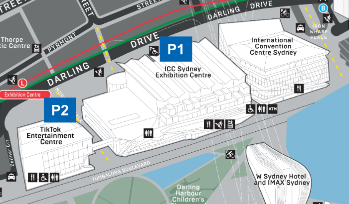 ICC Sydney Map Parking