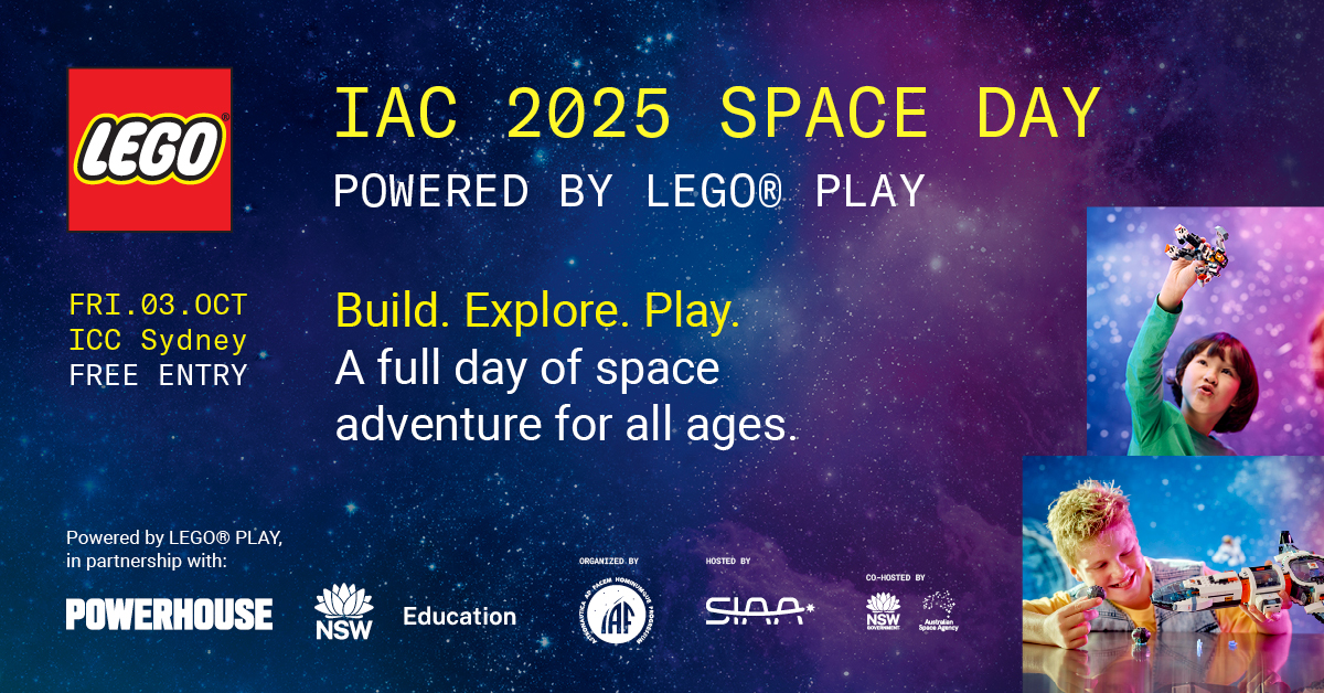 International Astronautical Congress Sydney 29 September to 3 October 2025. Sydney Australia. Coming to ICC Sydney/