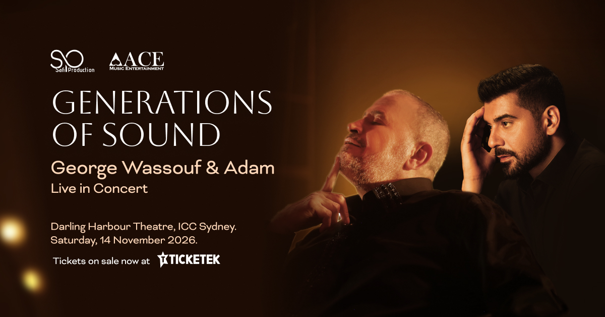 George Wassouf and Adam Live in Concert is coming to Darling Harbour Theatre on Saturday 14 November 2026.