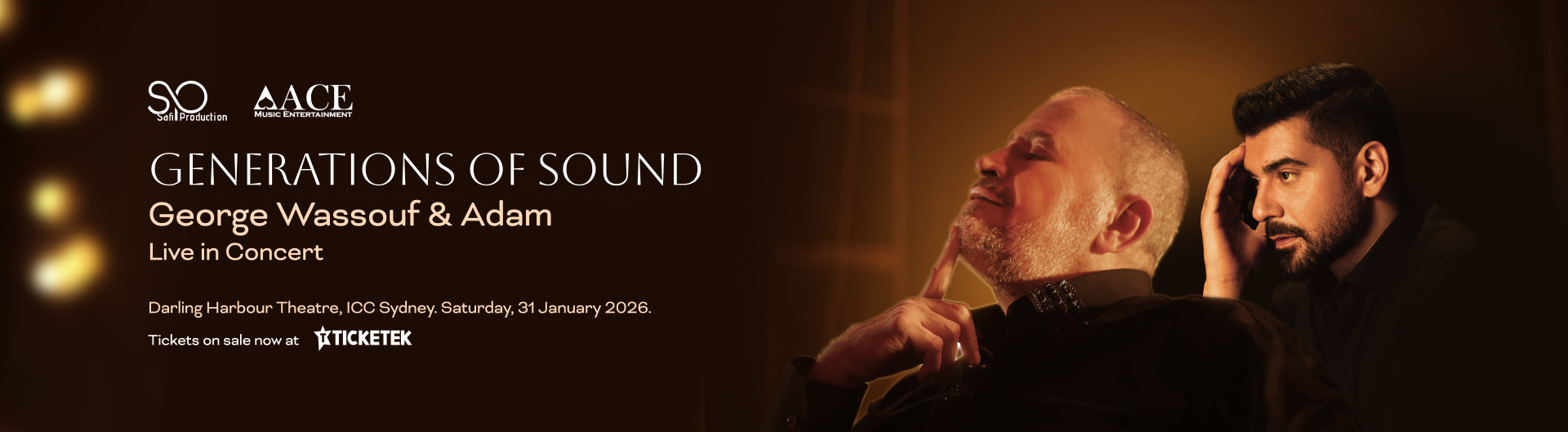 George Wassouf and Adam Live in Concert is coming to Darling Harbour Theatre on Saturday 31 January 2026.