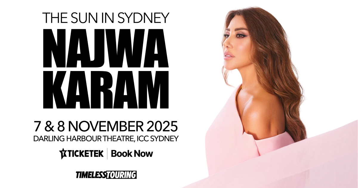 Najwa Karam is coming to Darling Harbour Theatre on 7 & 8 November 2025.