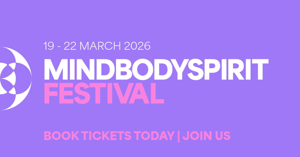 MindBodySpirit Festival is coming to ICC sydney's exhibition centre, purple background white writing