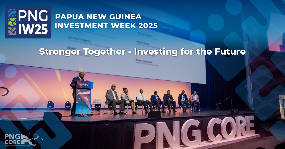 PNG investment week imagery of five people smiling at the camera