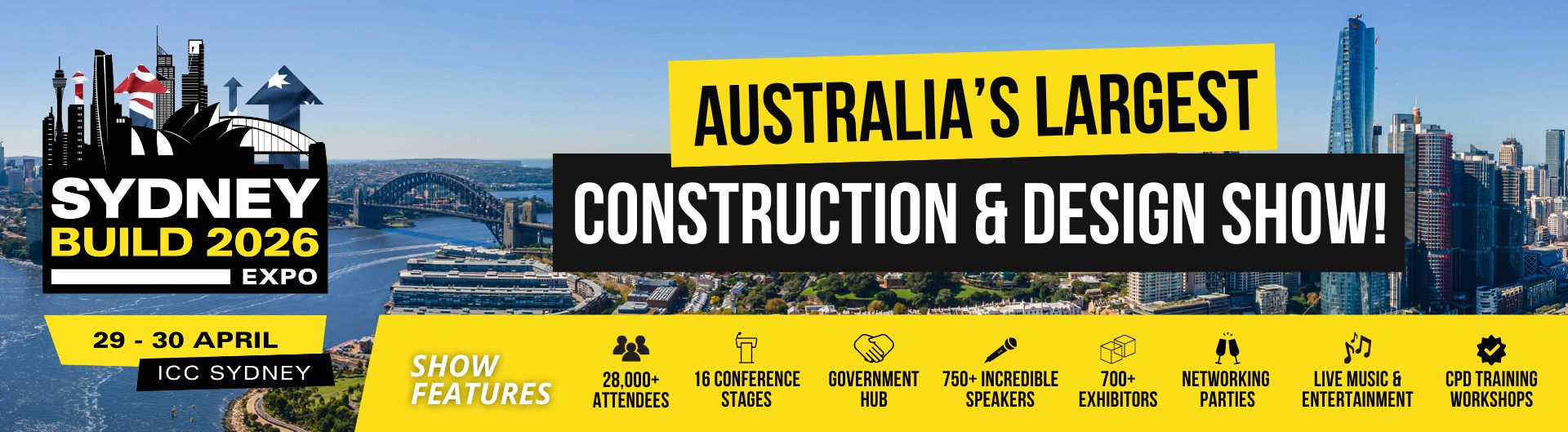 Sydney Build Expo 2026 is coming to ICC Sydney on 29 to 30 April.