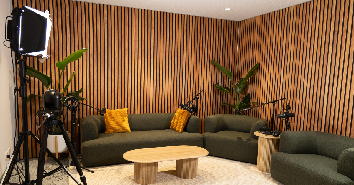 A Quick Yarn, Studio One. ICC Sydney Podcast space.