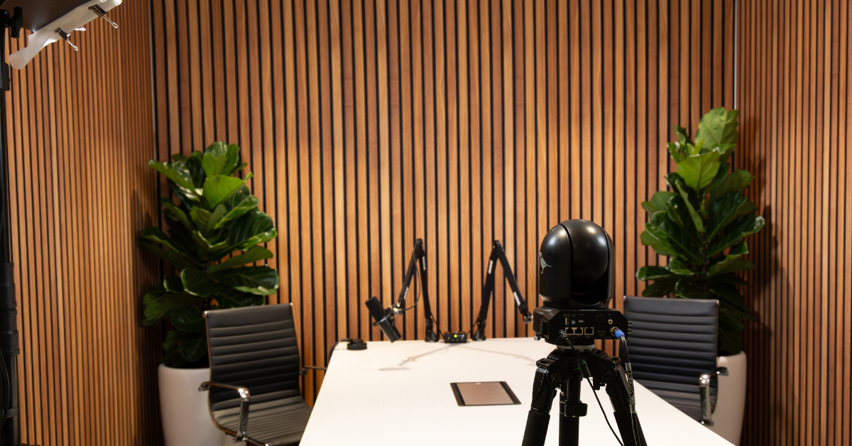 A Quick Yarn, Studio Two. ICC Sydney Podcast space.