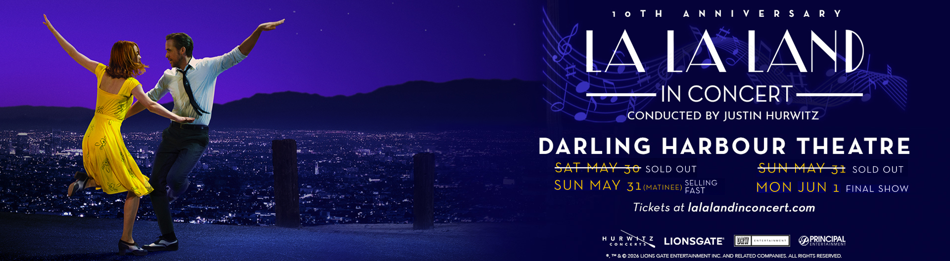 La La Land in Concert coming to Darling Harbour Theatre