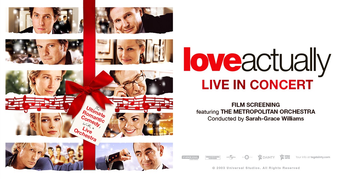 Love Actually in Concert is coming to Darling Harbour Theatre on Thursday 17 December