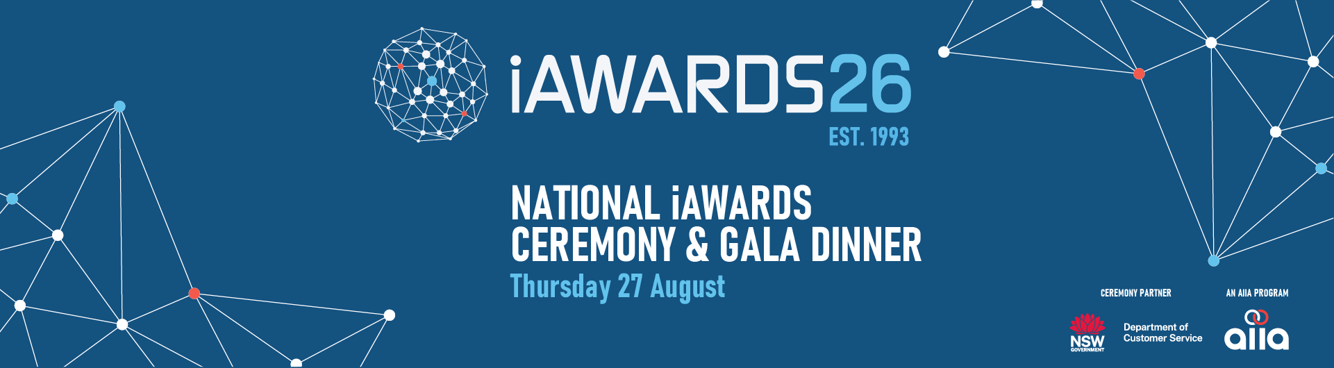 National iAwards Ceremony at ICC Sydney August 27 Banner.