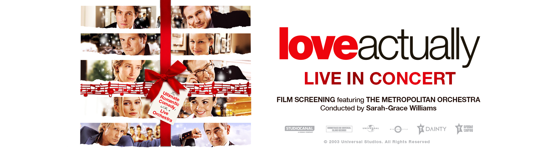 Love Actually in Concert is coming to Darling Harbour Theatre on Thursday 17 December